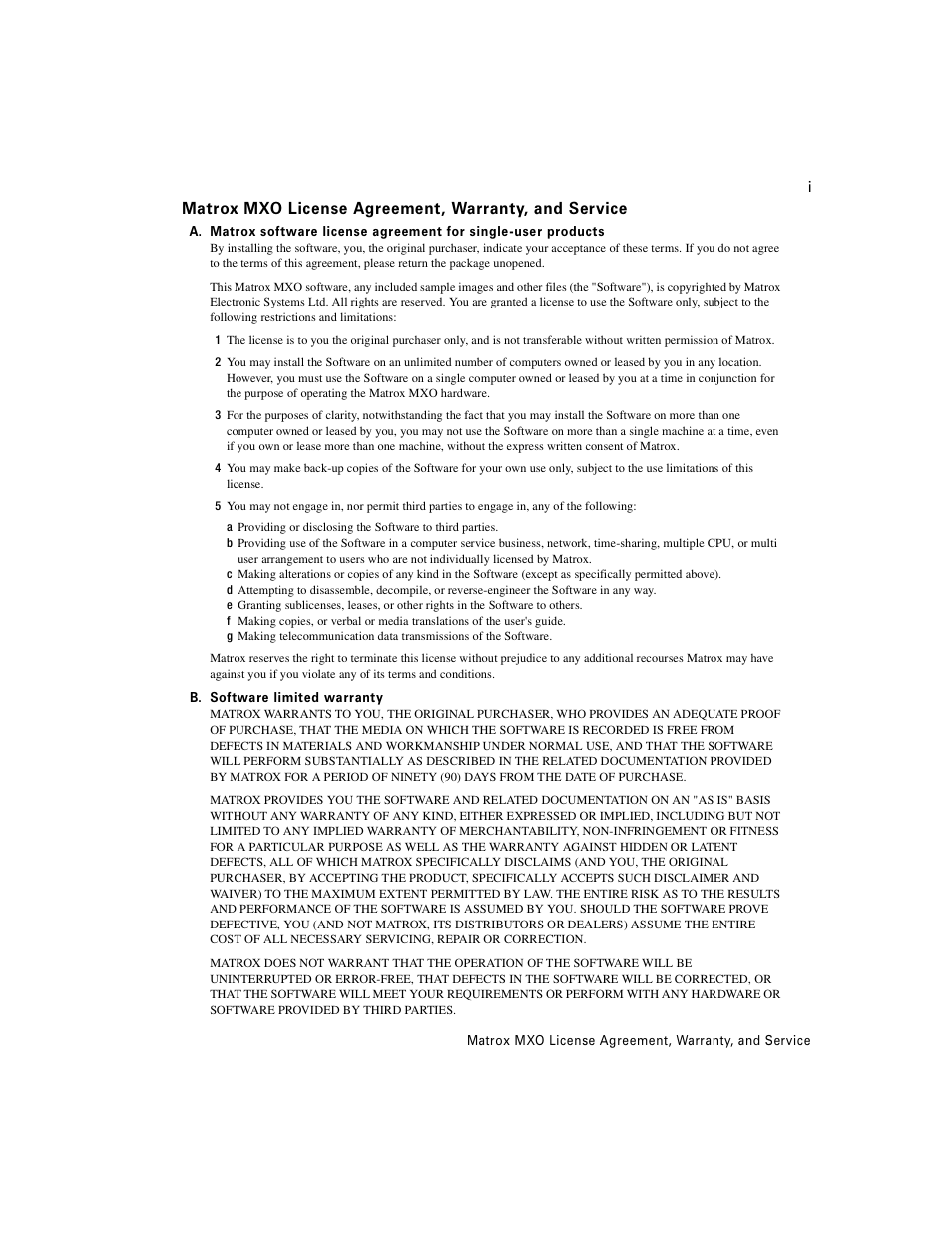 Matrox Electronic Systems Matrox MXO User Manual | Page 3 / 44