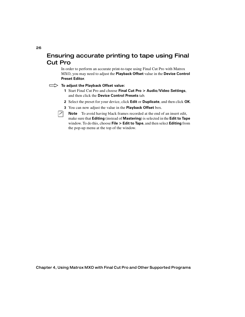Matrox Electronic Systems Matrox MXO User Manual | Page 34 / 44