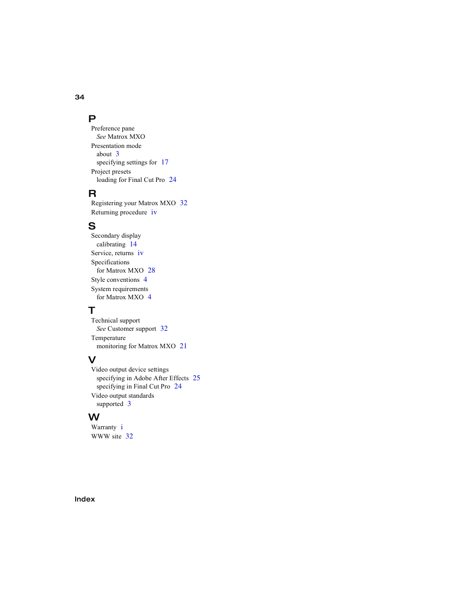 Matrox Electronic Systems Matrox MXO User Manual | Page 42 / 44