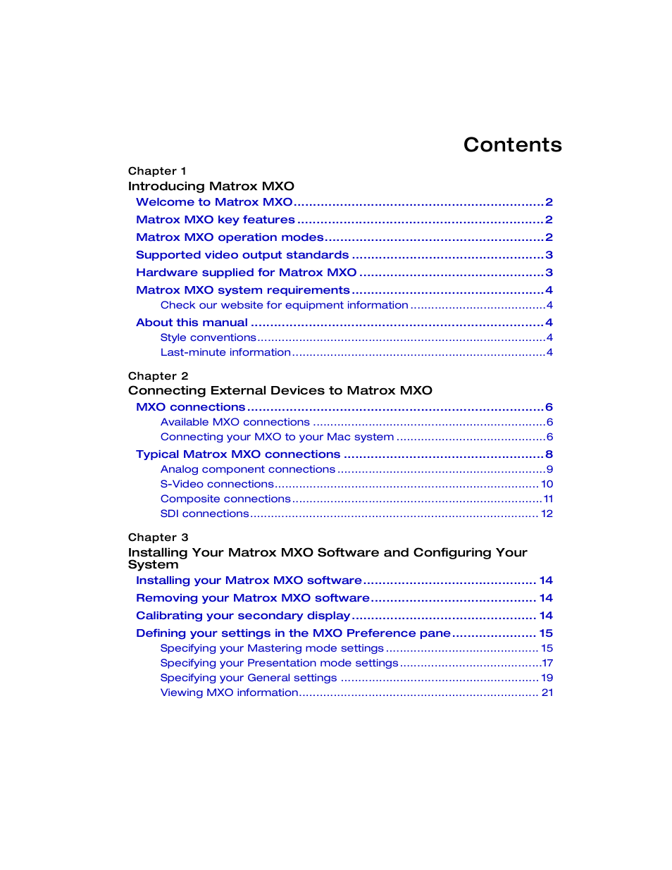 Matrox Electronic Systems Matrox MXO User Manual | Page 7 / 44