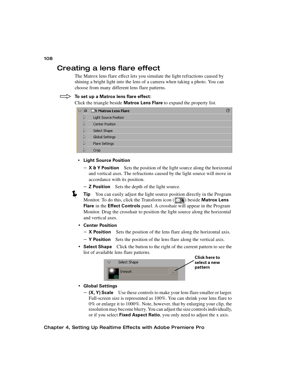 Creating a lens flare effect | Matrox Electronic Systems Matrox RT.X2 User Manual | Page 116 / 224