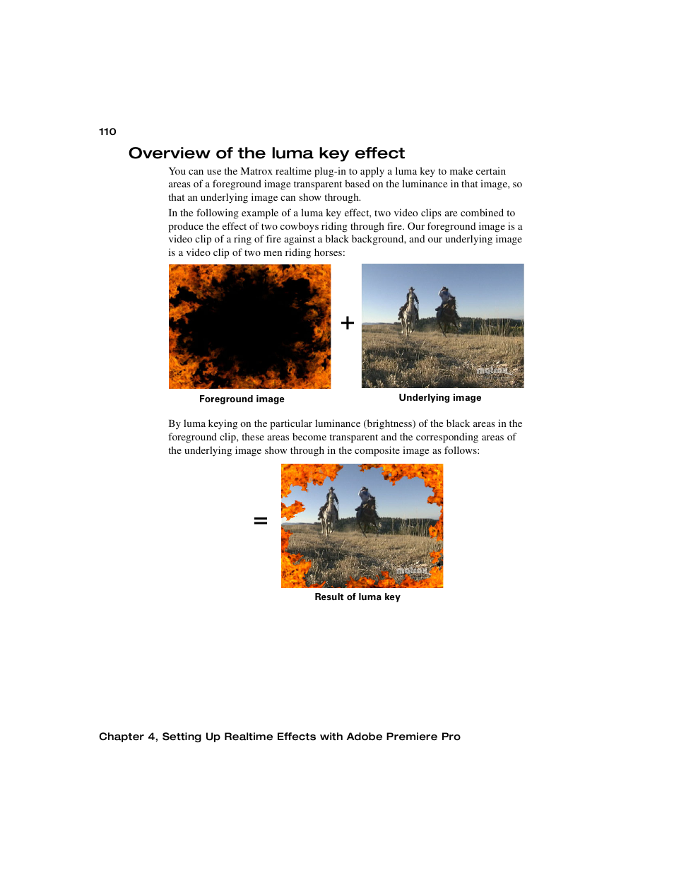 Overview of the luma key effect | Matrox Electronic Systems Matrox RT.X2 User Manual | Page 118 / 224