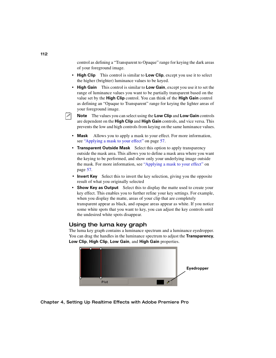Using the luma key graph | Matrox Electronic Systems Matrox RT.X2 User Manual | Page 120 / 224