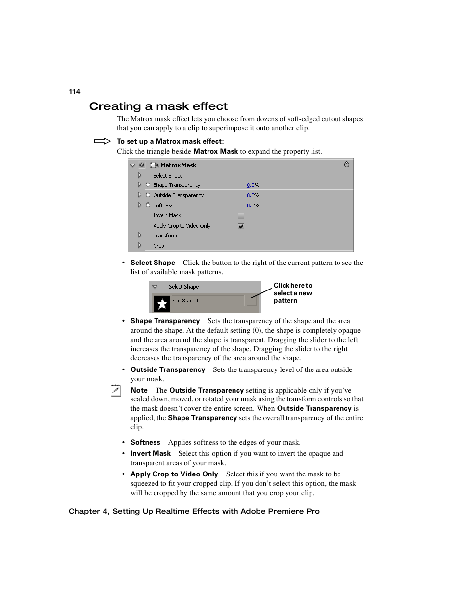 Creating a mask effect | Matrox Electronic Systems Matrox RT.X2 User Manual | Page 122 / 224
