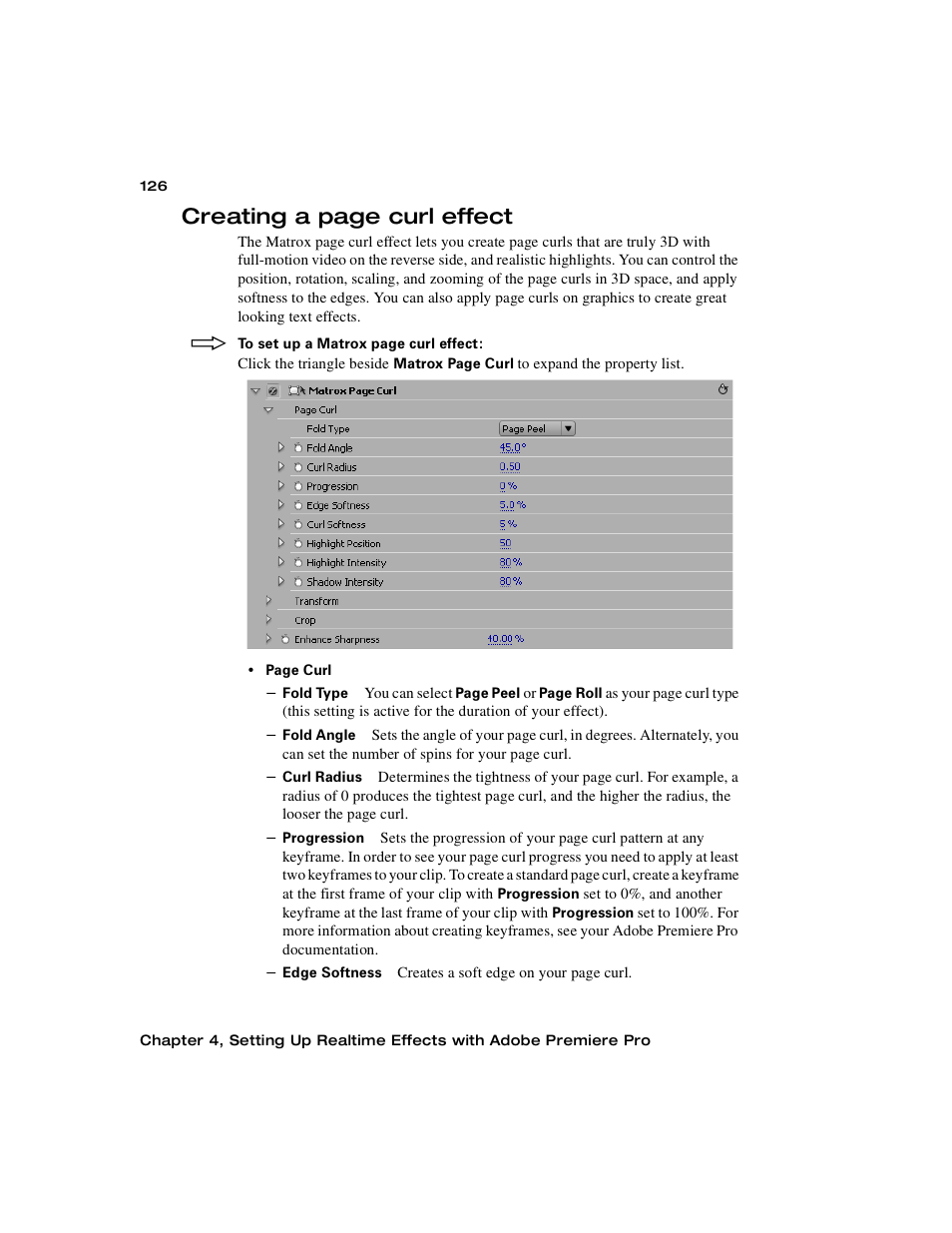 Creating a page curl effect | Matrox Electronic Systems Matrox RT.X2 User Manual | Page 134 / 224
