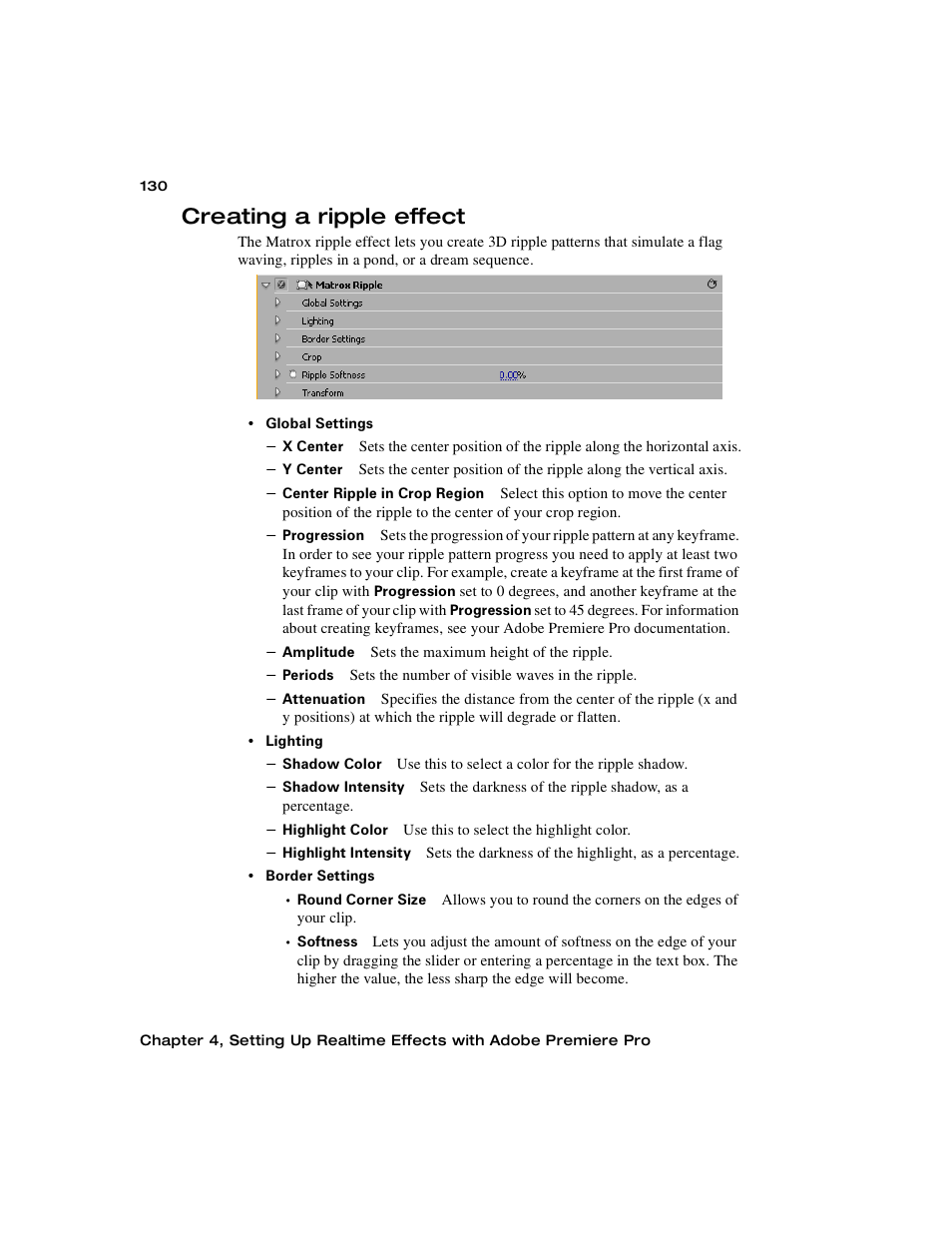 Creating a ripple effect | Matrox Electronic Systems Matrox RT.X2 User Manual | Page 138 / 224