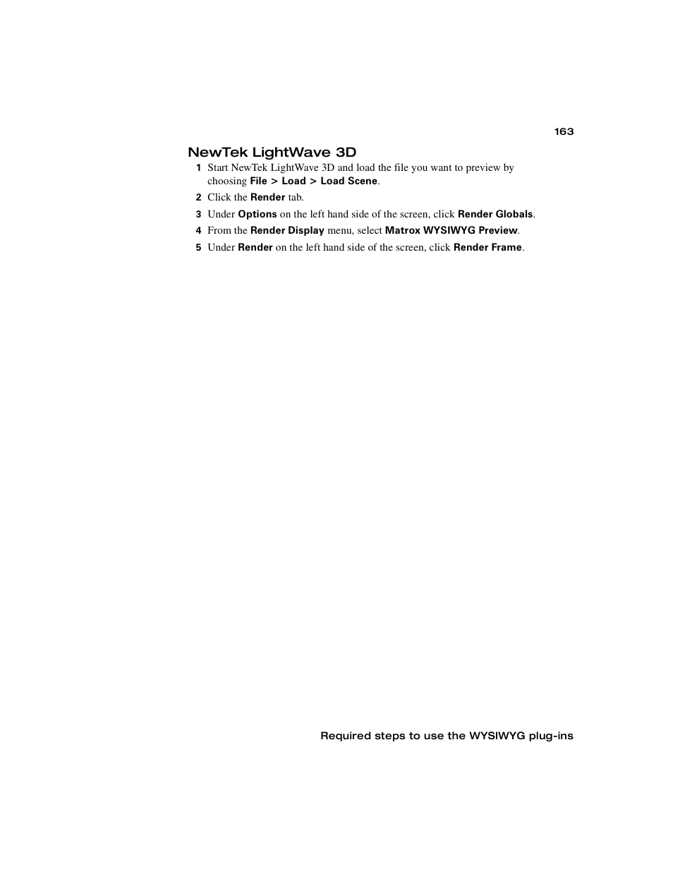 Newtek lightwave 3d | Matrox Electronic Systems Matrox RT.X2 User Manual | Page 171 / 224
