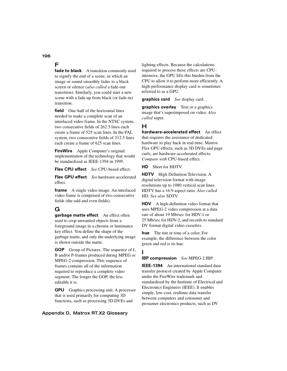 Matrox Electronic Systems Matrox RT.X2 User Manual | Page 204 / 224