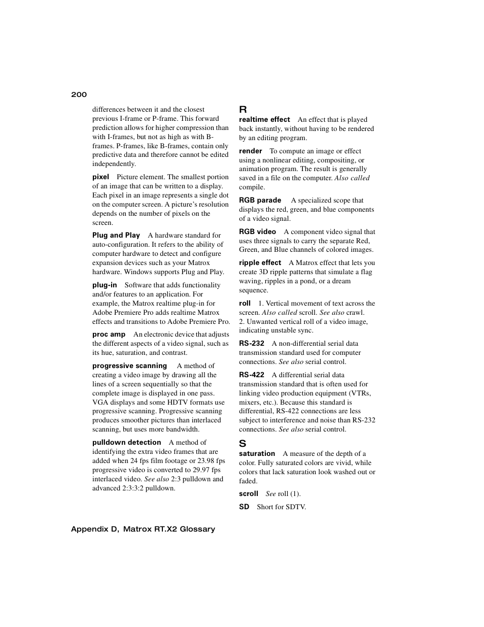 Matrox Electronic Systems Matrox RT.X2 User Manual | Page 208 / 224