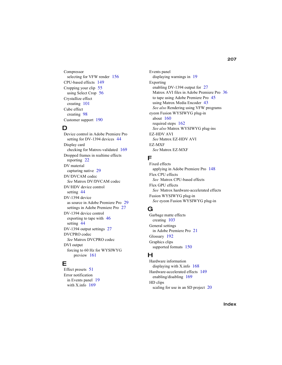 Matrox Electronic Systems Matrox RT.X2 User Manual | Page 215 / 224