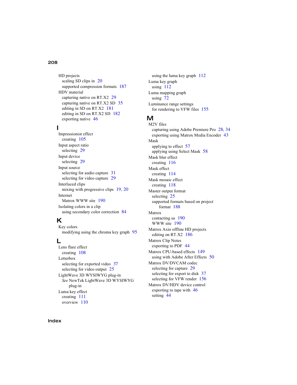 Matrox Electronic Systems Matrox RT.X2 User Manual | Page 216 / 224