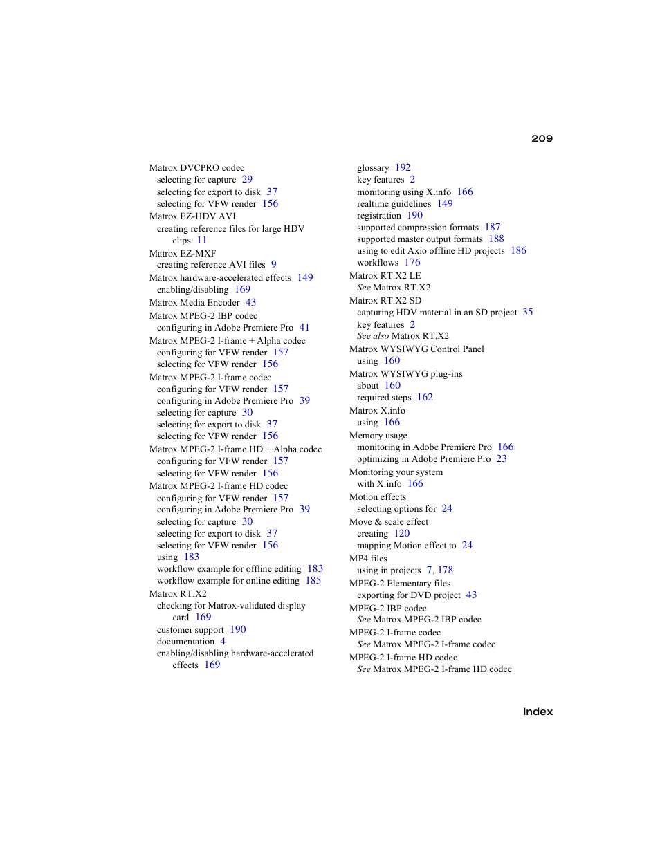 Matrox Electronic Systems Matrox RT.X2 User Manual | Page 217 / 224