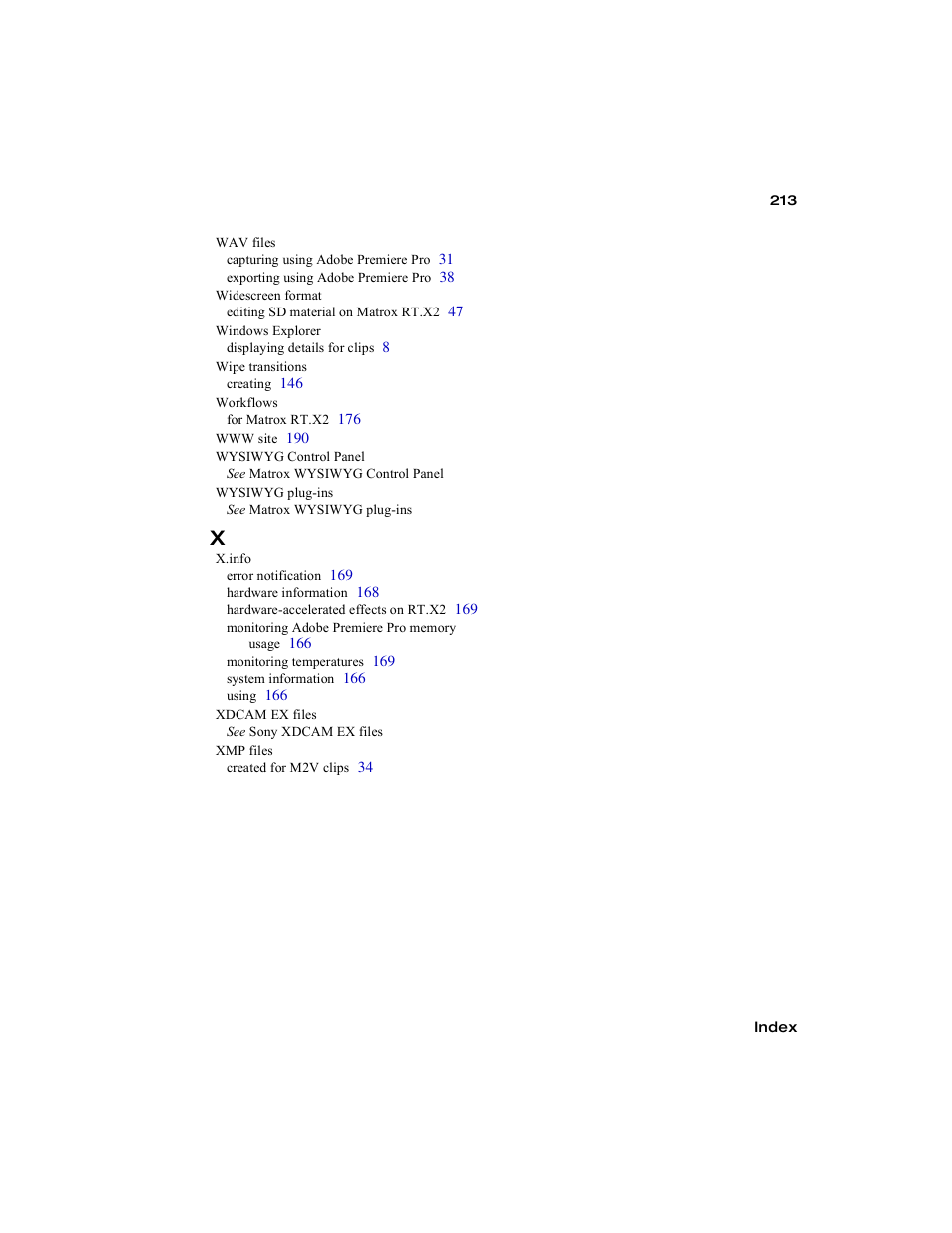 Matrox Electronic Systems Matrox RT.X2 User Manual | Page 221 / 224