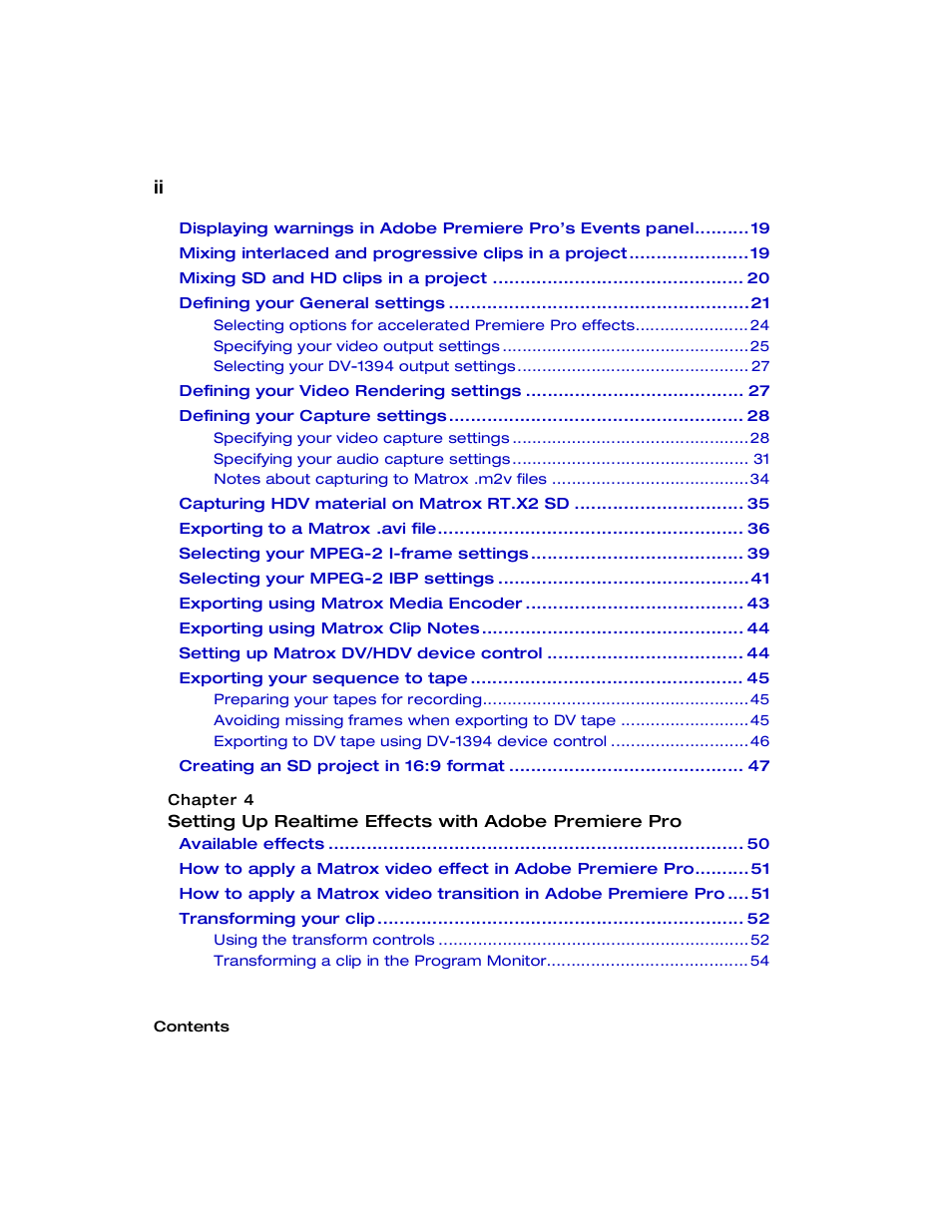 Matrox Electronic Systems Matrox RT.X2 User Manual | Page 4 / 224