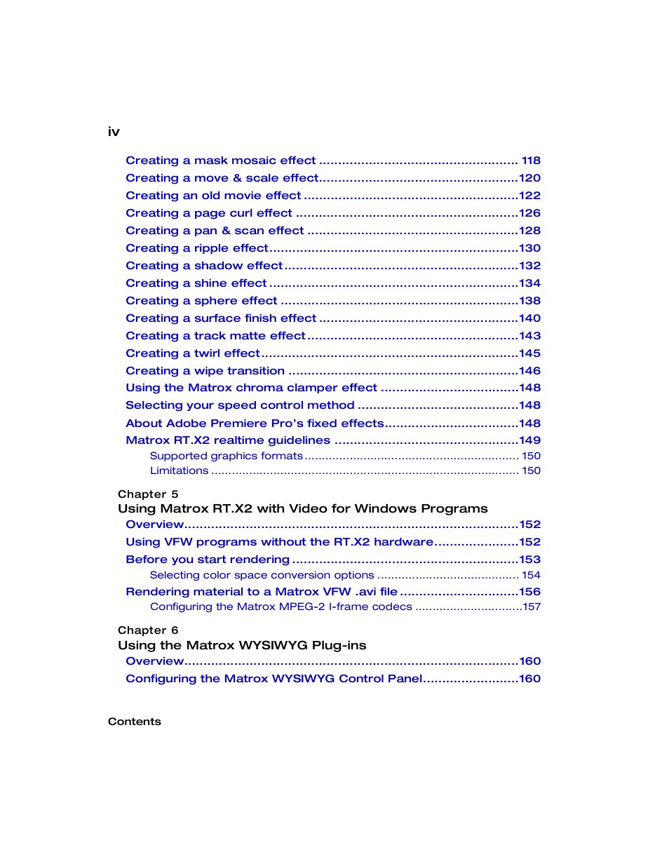 Matrox Electronic Systems Matrox RT.X2 User Manual | Page 6 / 224