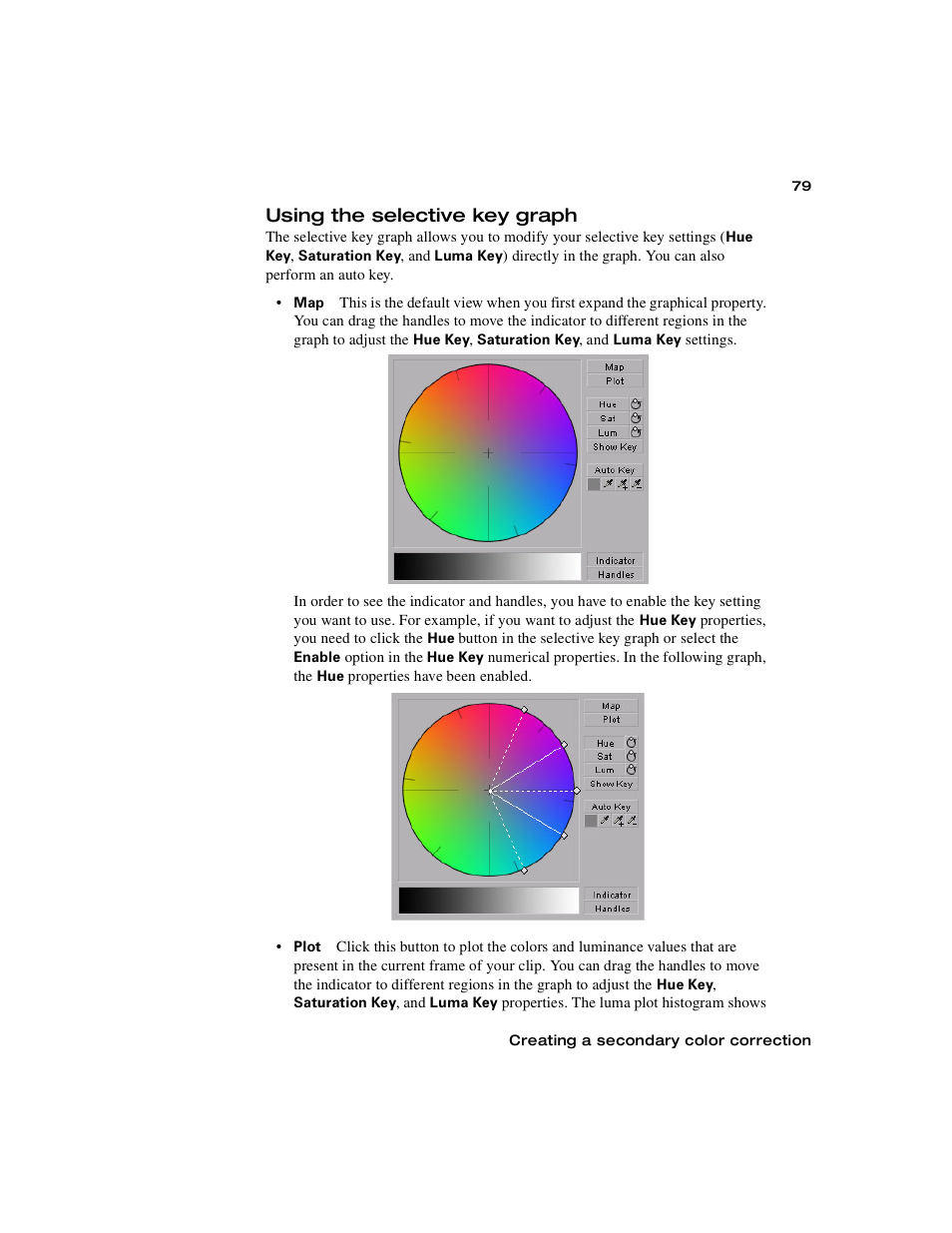Using the selective key graph | Matrox Electronic Systems Matrox RT.X2 User Manual | Page 87 / 224