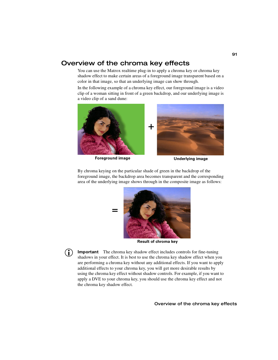 Overview of the chroma key effects | Matrox Electronic Systems Matrox RT.X2 User Manual | Page 99 / 224