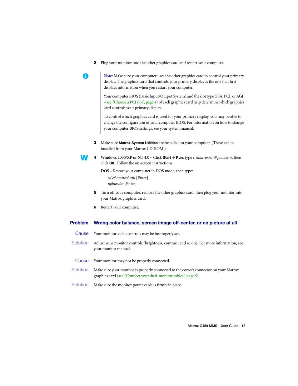 Matrox Electronic Systems G450 MMS User Manual | Page 13 / 53