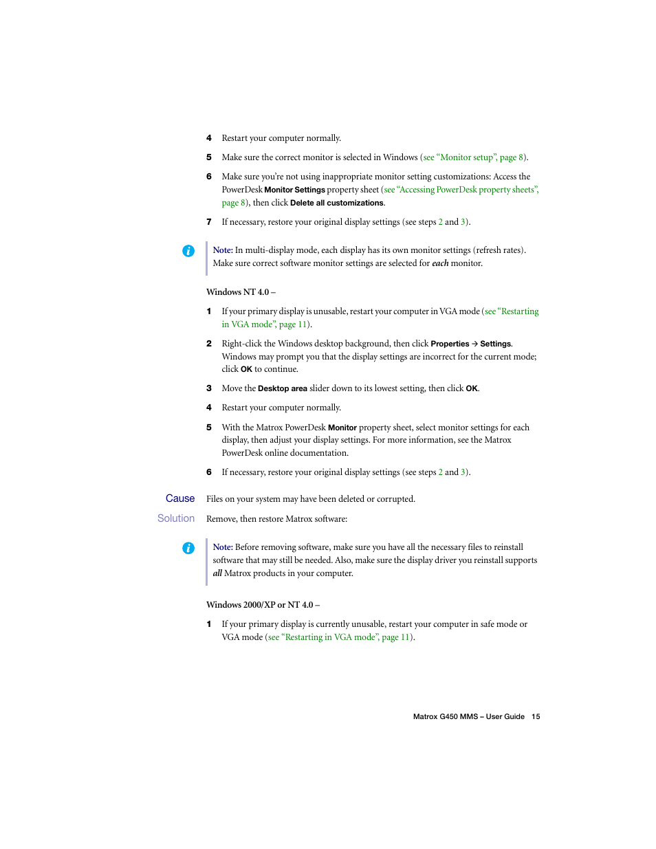 Matrox Electronic Systems G450 MMS User Manual | Page 15 / 53