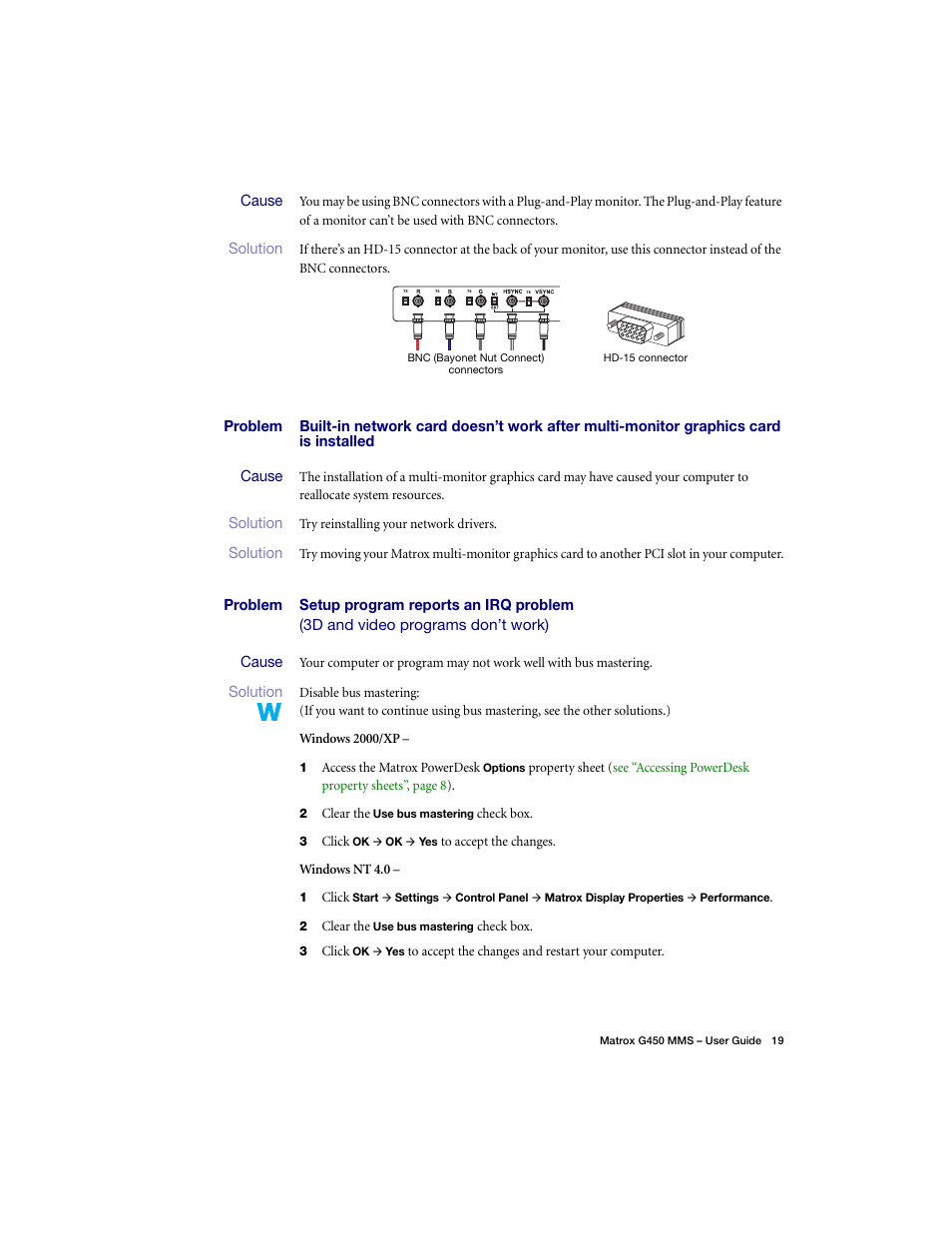 Matrox Electronic Systems G450 MMS User Manual | Page 19 / 53