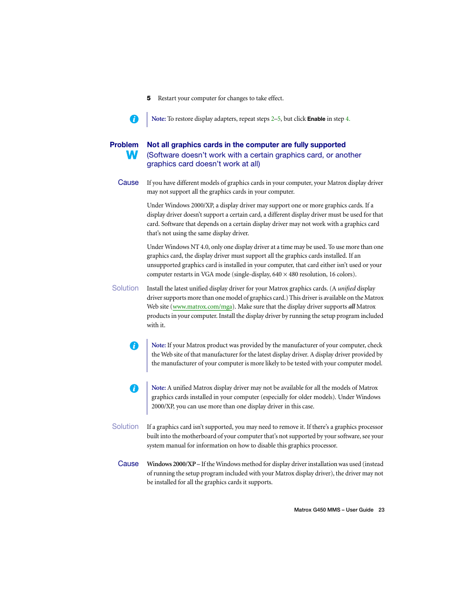 Matrox Electronic Systems G450 MMS User Manual | Page 23 / 53