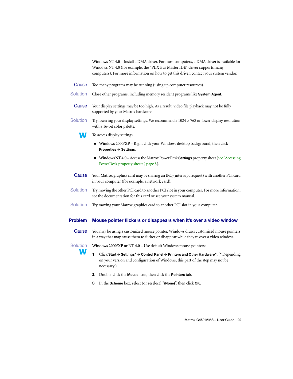 Matrox Electronic Systems G450 MMS User Manual | Page 29 / 53