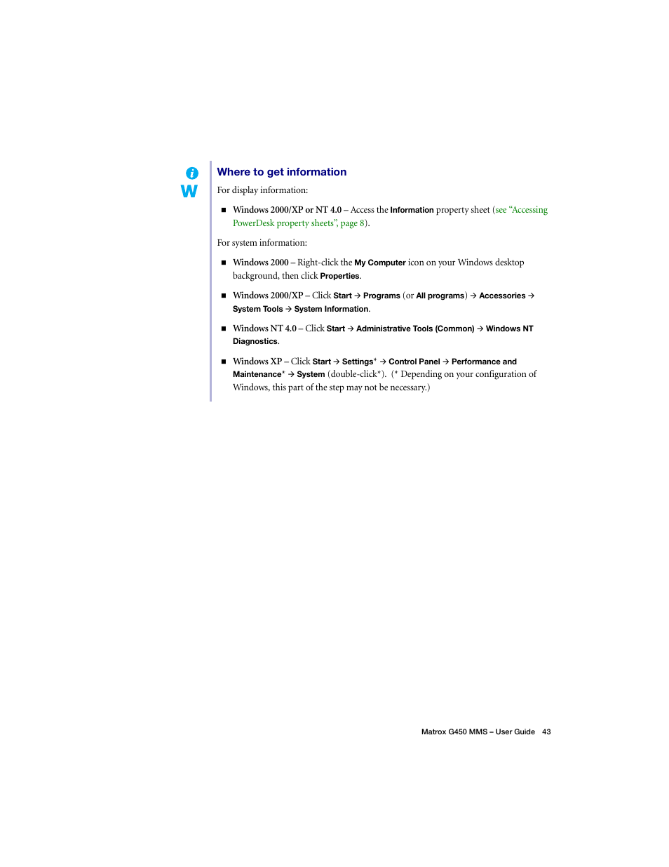 Matrox Electronic Systems G450 MMS User Manual | Page 43 / 53