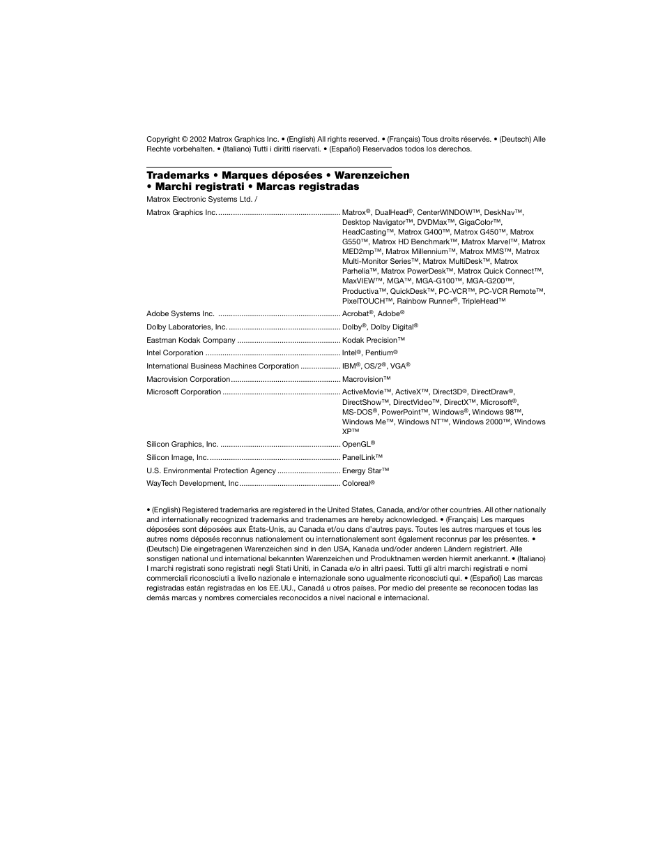 Matrox Electronic Systems G450 MMS User Manual | Page 51 / 53