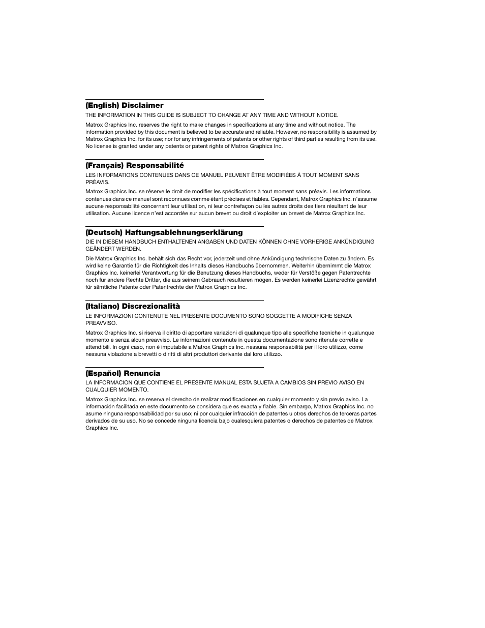Matrox Electronic Systems G450 MMS User Manual | Page 52 / 53