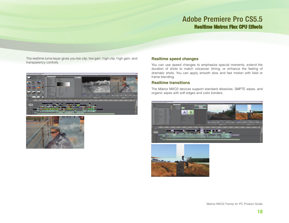 Adobe premiere pro cs5.5 | Matrox Electronic Systems MXO2 User Manual | Page 18 / 28
