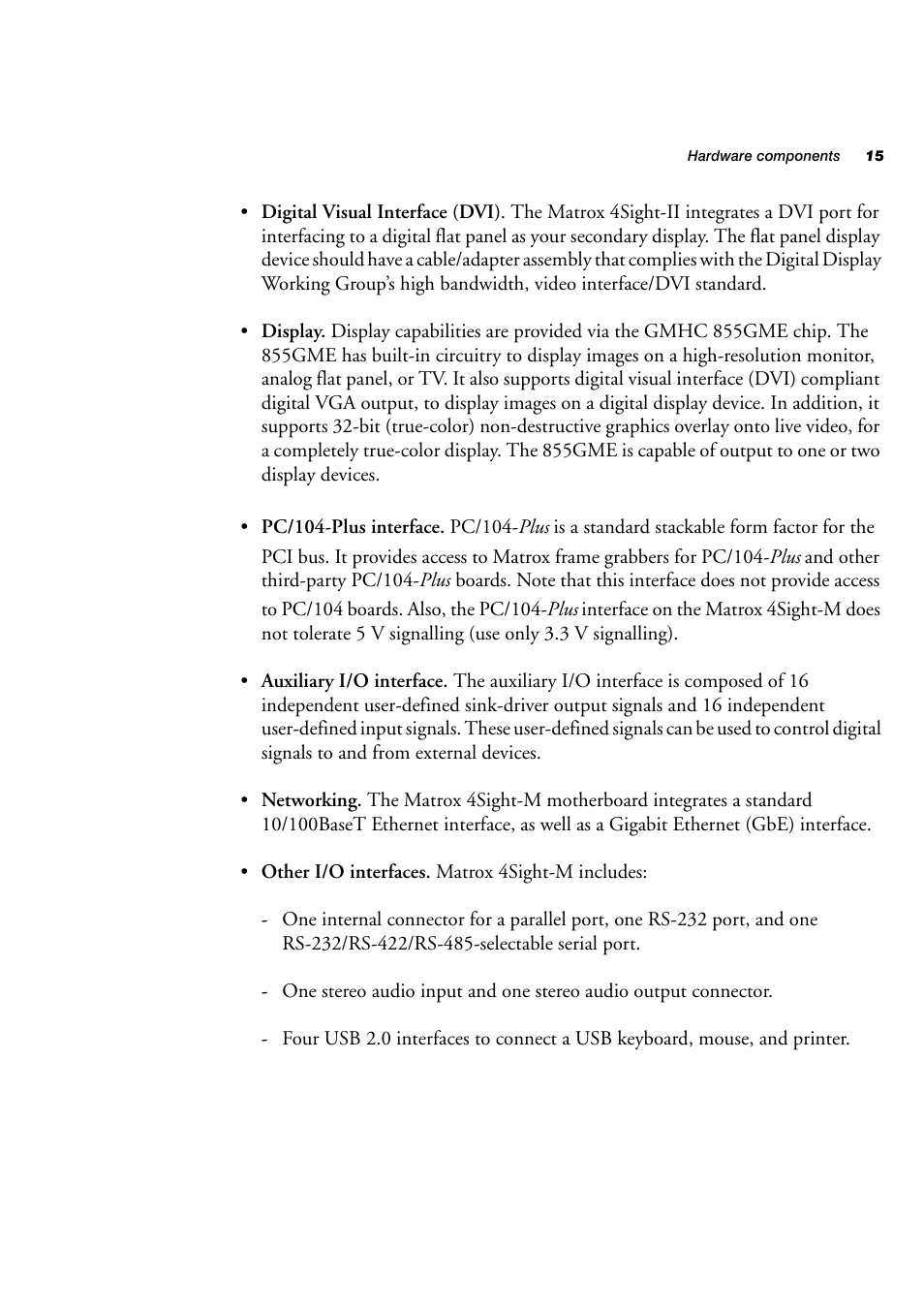 Matrox Electronic Systems 4SIGHT-M User Manual | Page 15 / 162