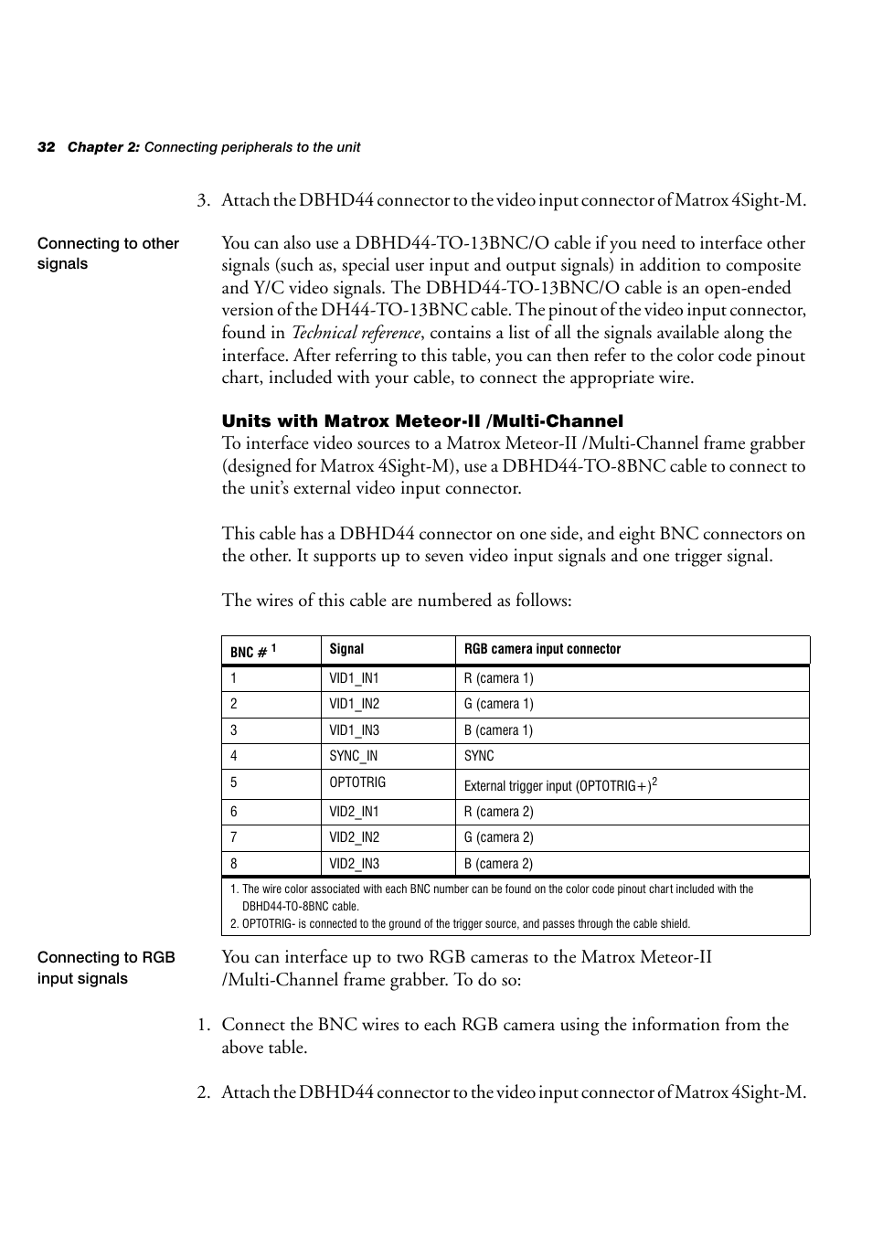 Units with matrox meteor-ii /multi-channel | Matrox Electronic Systems 4SIGHT-M User Manual | Page 32 / 162