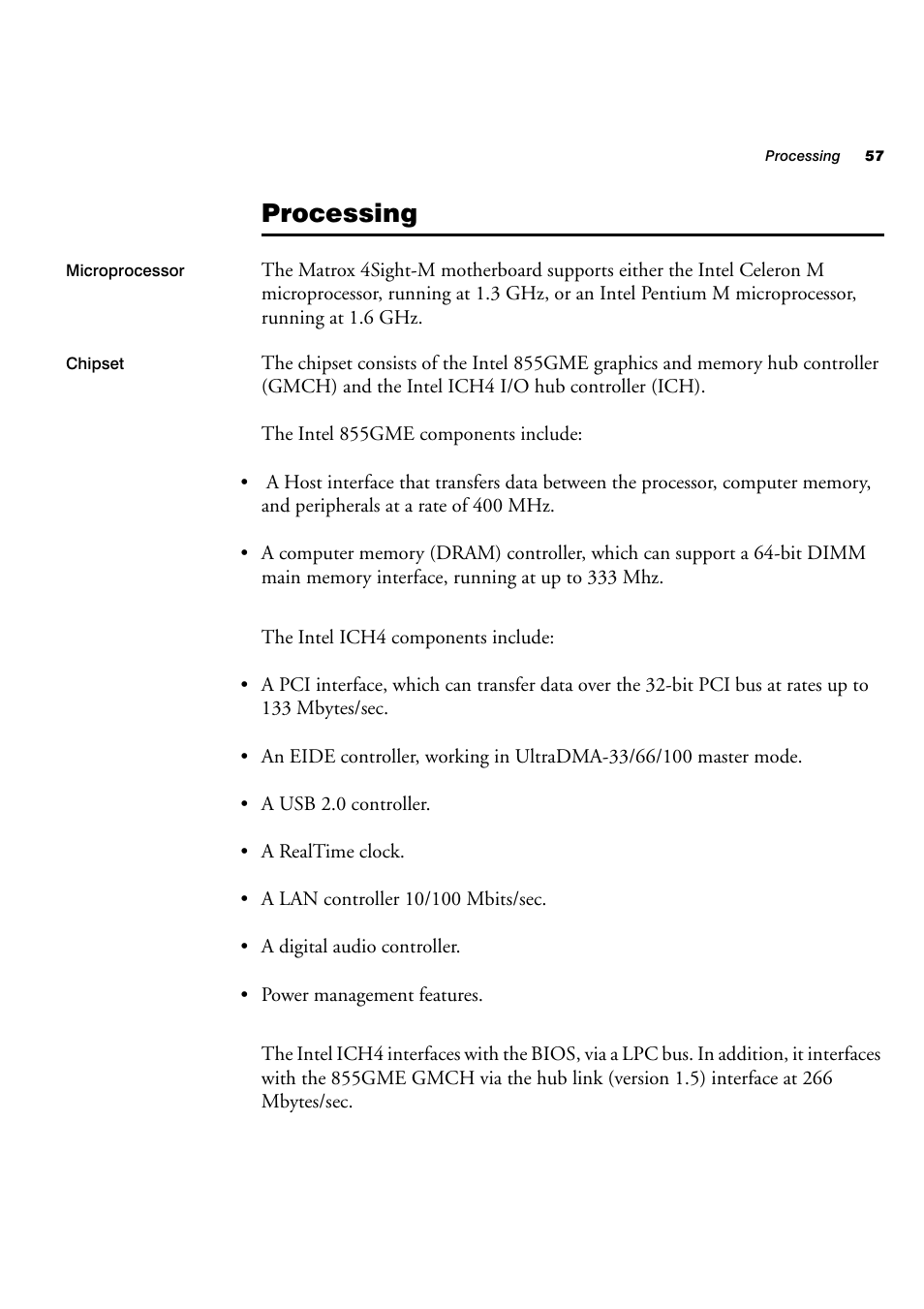 Processing | Matrox Electronic Systems 4SIGHT-M User Manual | Page 57 / 162