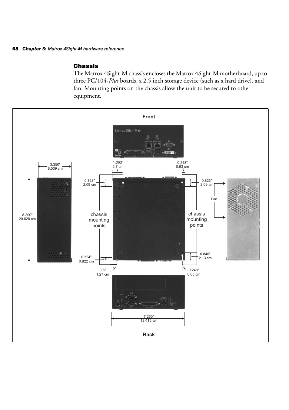 Chassis | Matrox Electronic Systems 4SIGHT-M User Manual | Page 68 / 162