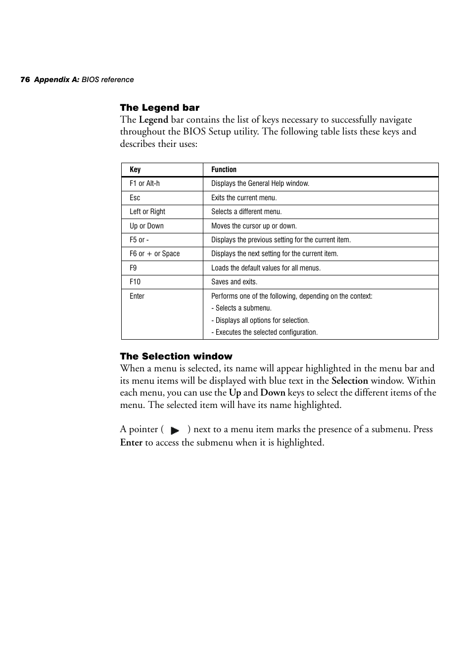 The legend bar, The selection window | Matrox Electronic Systems 4SIGHT-M User Manual | Page 76 / 162