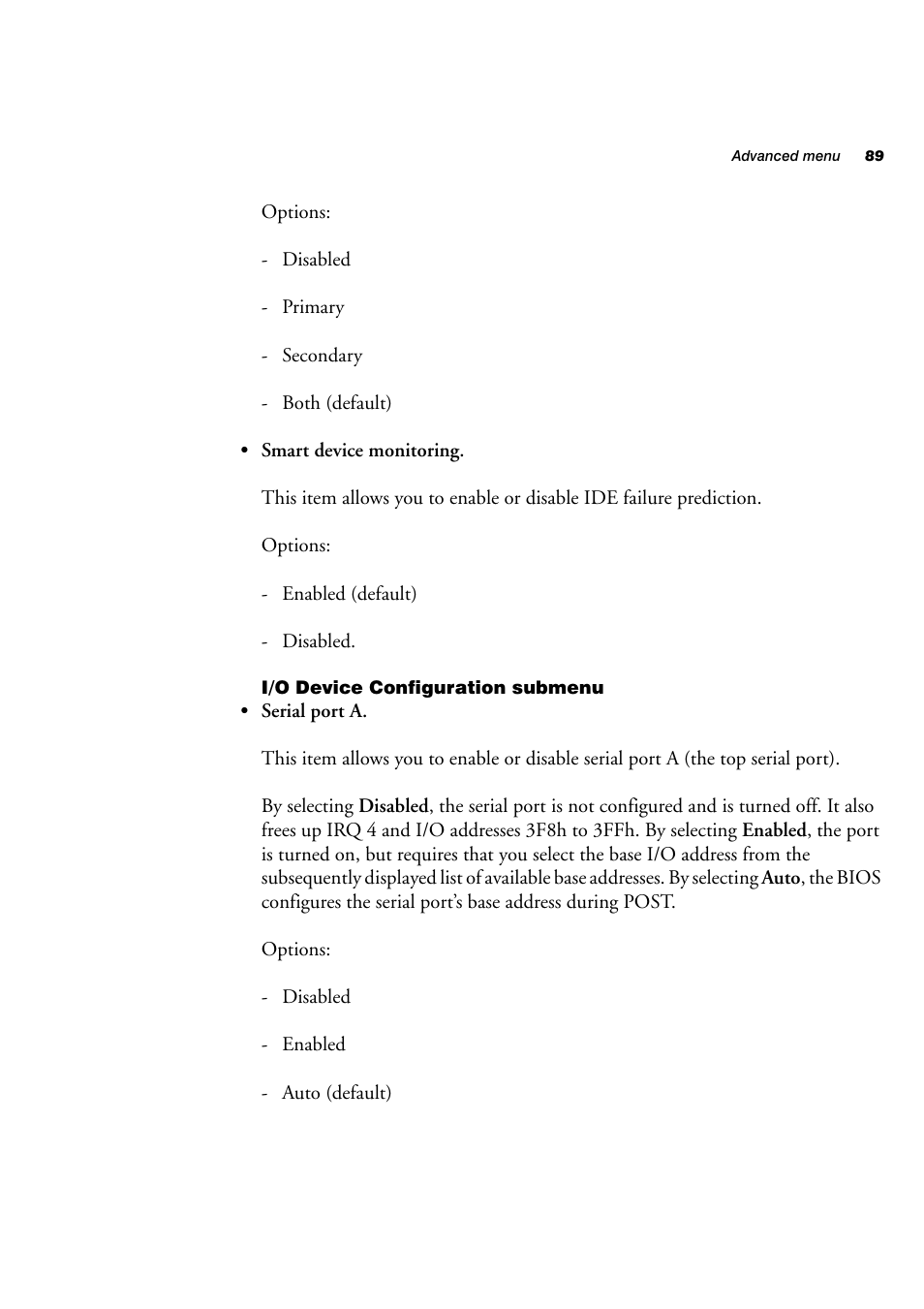 I/o device configuration submenu | Matrox Electronic Systems 4SIGHT-M User Manual | Page 89 / 162