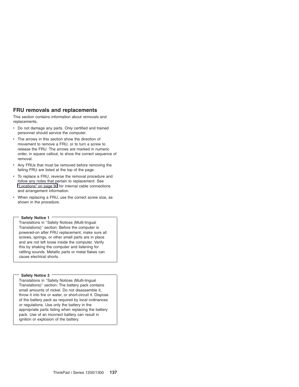 Fru removals and replacements | Madge Networks 1200 User Manual | Page 147 / 233