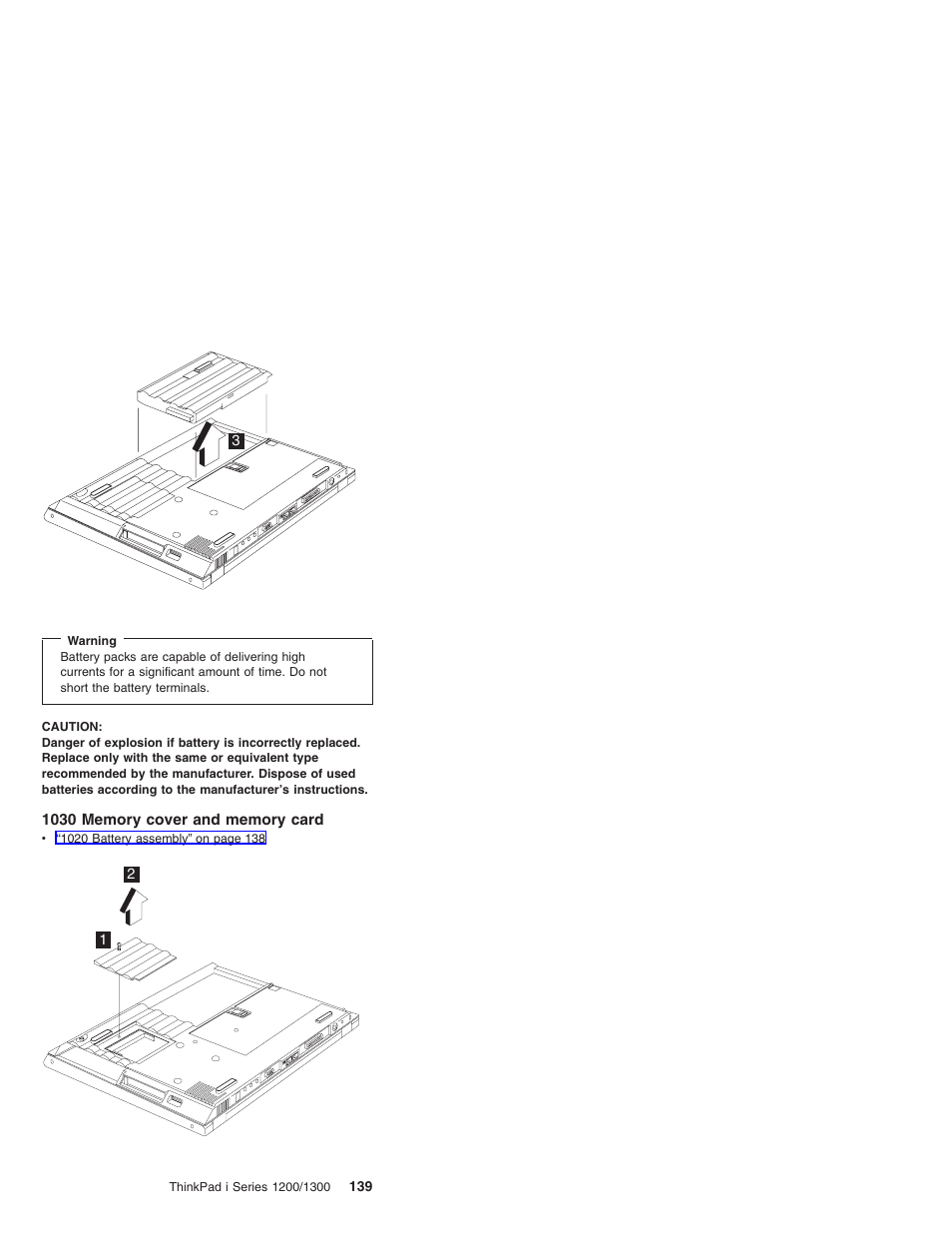 1030 memory cover and memory card | Madge Networks 1200 User Manual | Page 149 / 233