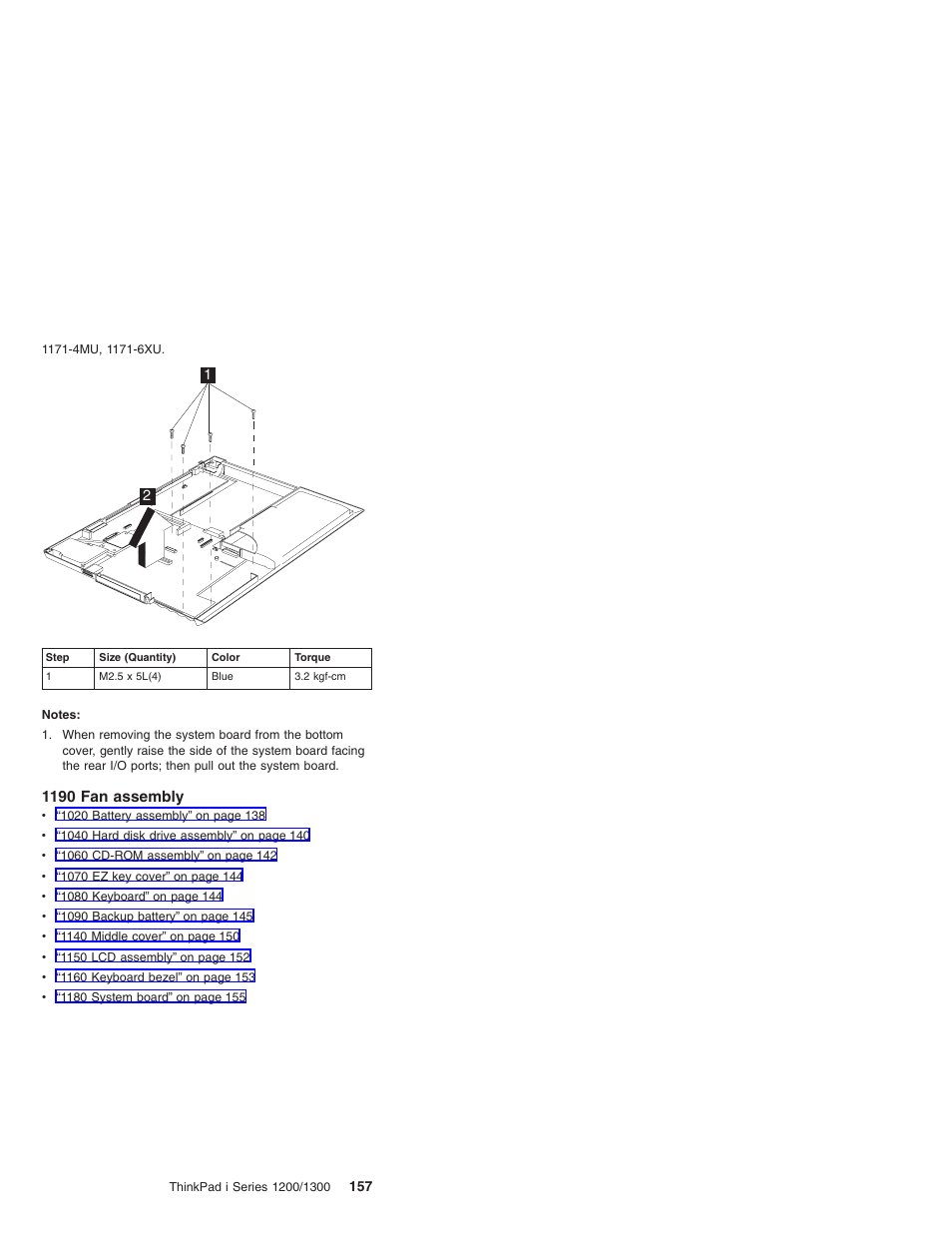 1190 fan assembly | Madge Networks 1200 User Manual | Page 167 / 233