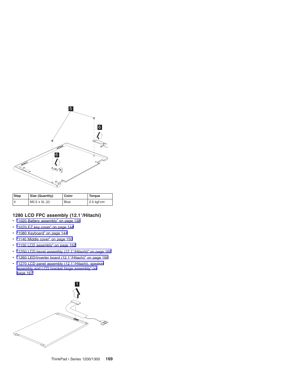 1280 lcd fpc assembly (12.1"/hitachi) | Madge Networks 1200 User Manual | Page 179 / 233