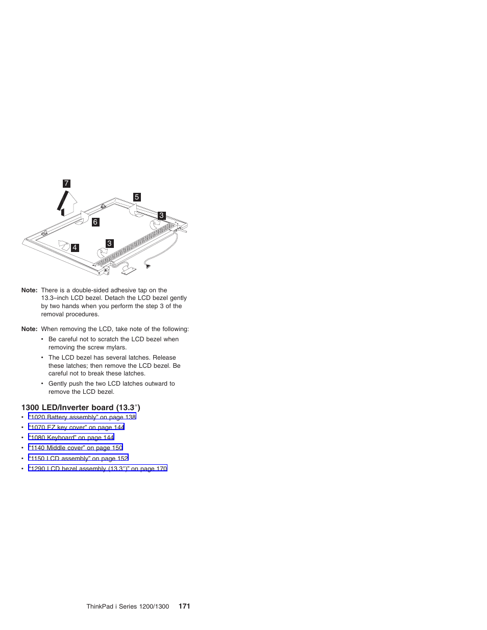 1300 led/inverter board (13.3") | Madge Networks 1200 User Manual | Page 181 / 233