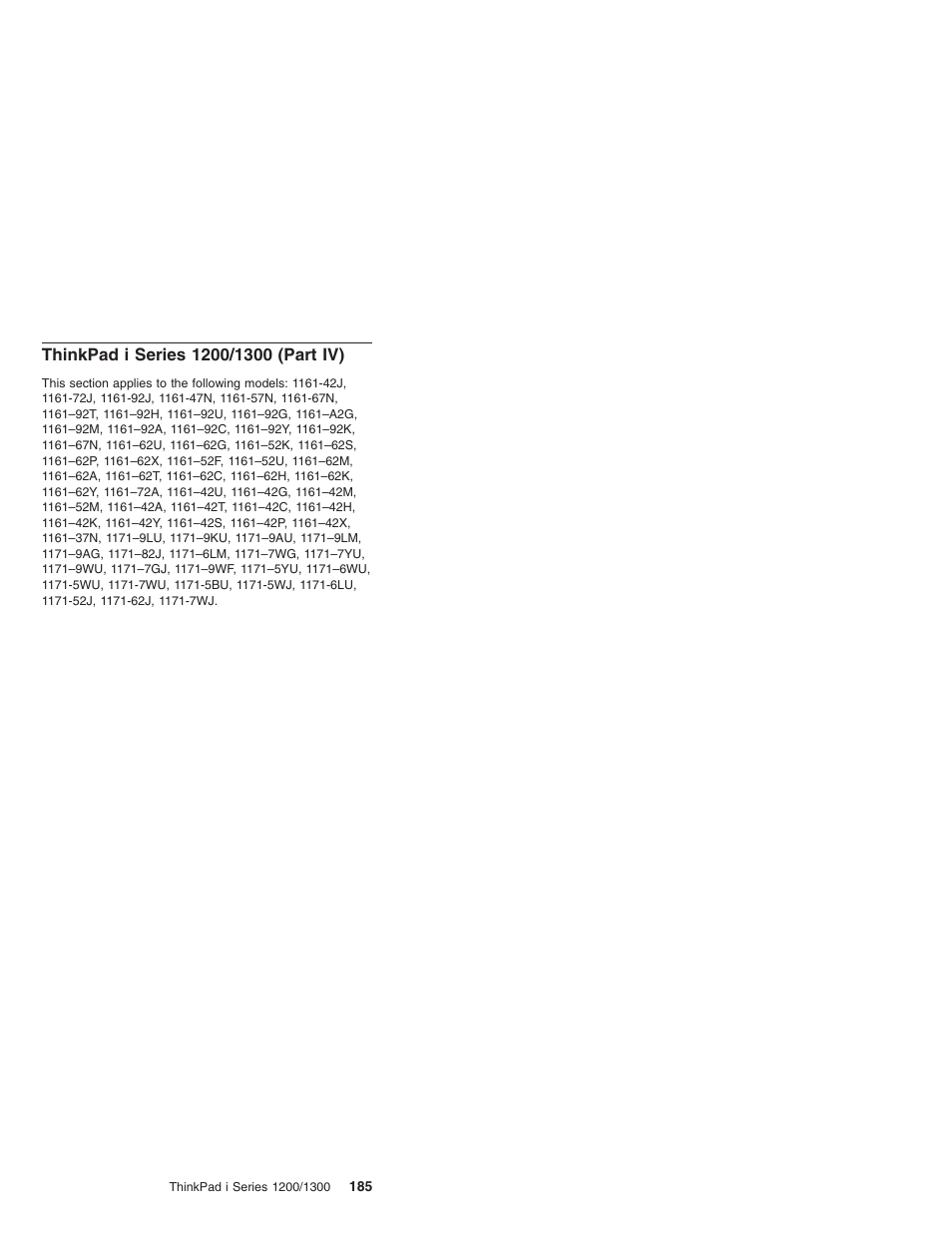 Thinkpad i series 1200/1300 (part iv) | Madge Networks 1200 User Manual | Page 195 / 233
