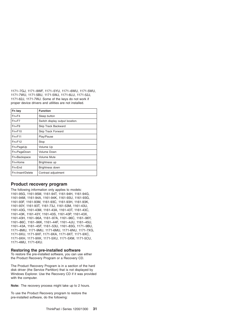 Product recovery program, Restoring the pre-installed software | Madge Networks 1200 User Manual | Page 41 / 233