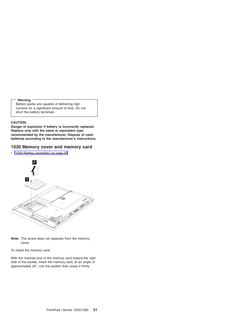 1030 memory cover and memory card | Madge Networks 1200 User Manual | Page 61 / 233