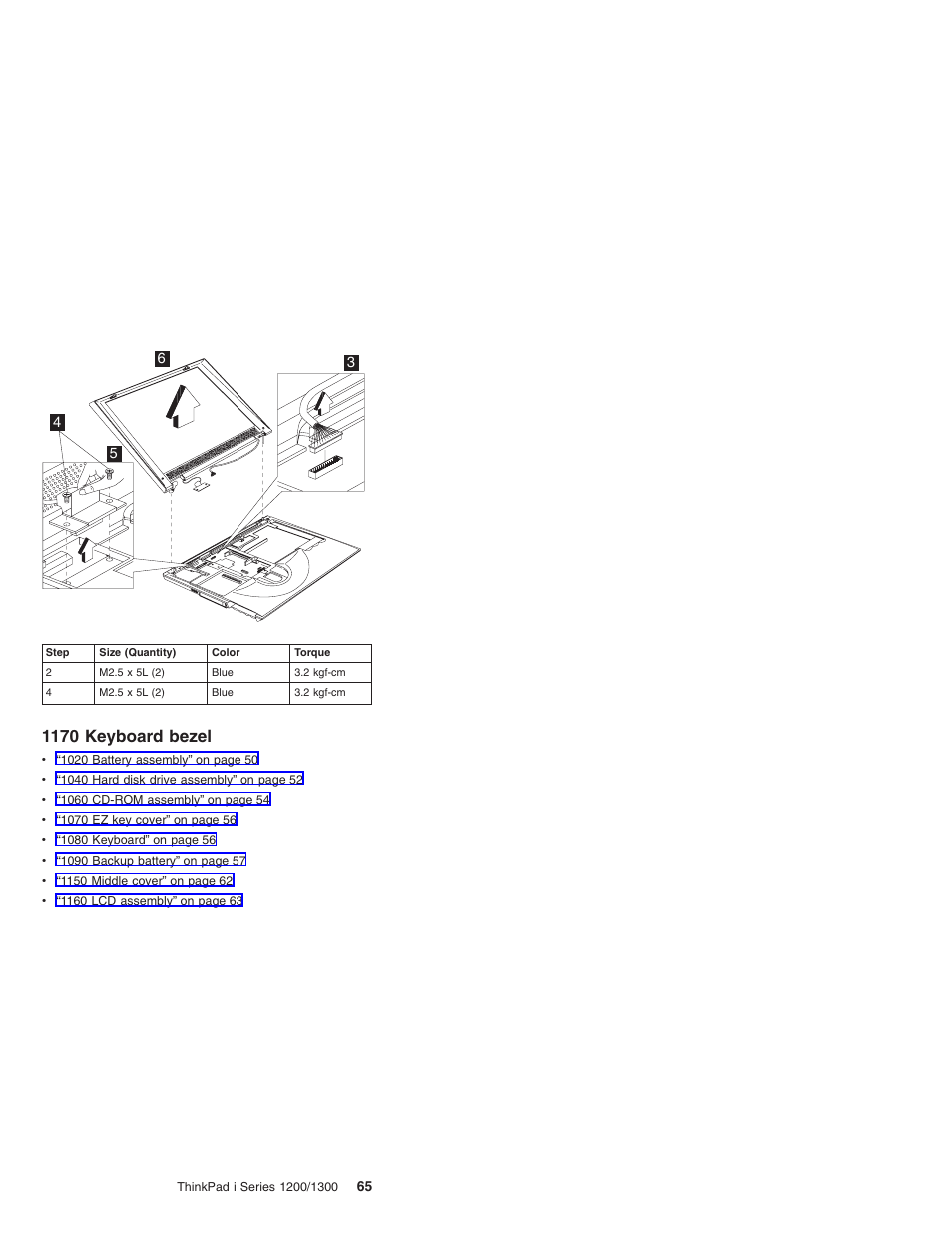 1170 keyboard bezel | Madge Networks 1200 User Manual | Page 75 / 233