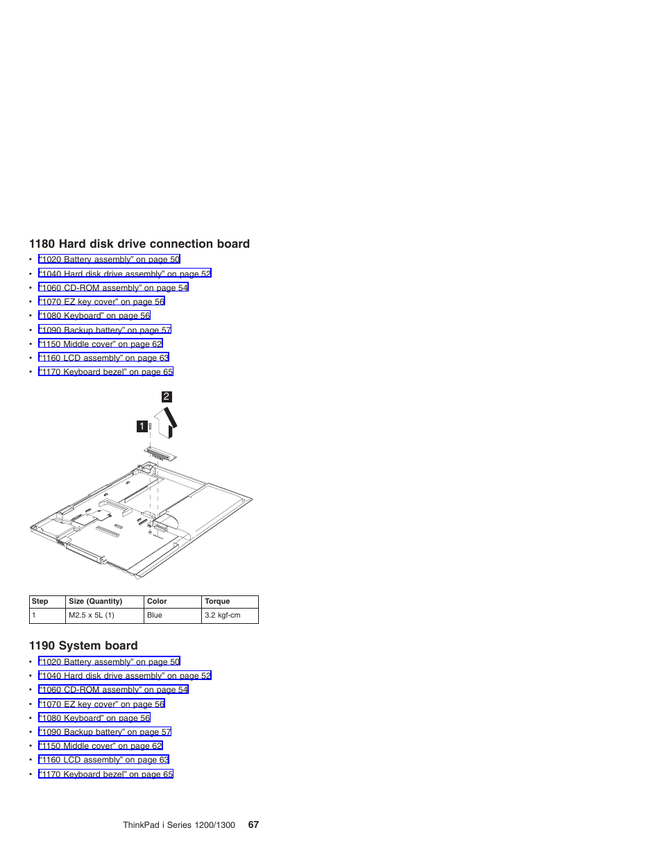 1180 hard disk drive connection board, 1190 system board | Madge Networks 1200 User Manual | Page 77 / 233