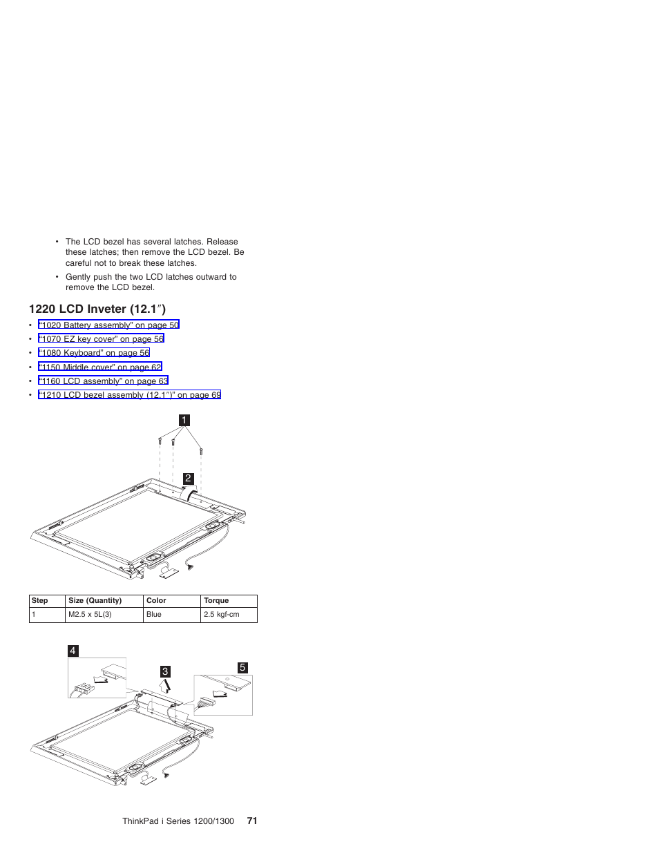 1220 lcd inveter (12.1"), 1220 lcd inveter (12.1 | Madge Networks 1200 User Manual | Page 81 / 233