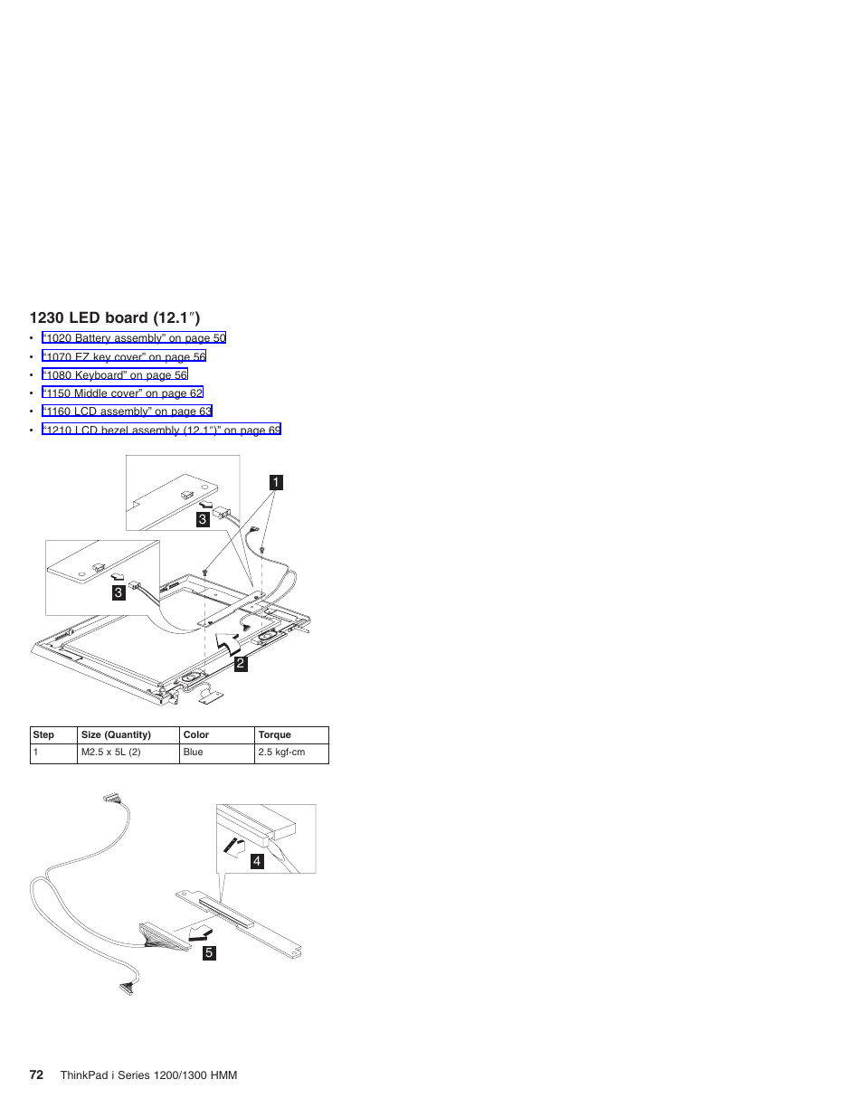 1230 led board (12.1"), 1230 led board (12.1 | Madge Networks 1200 User Manual | Page 82 / 233