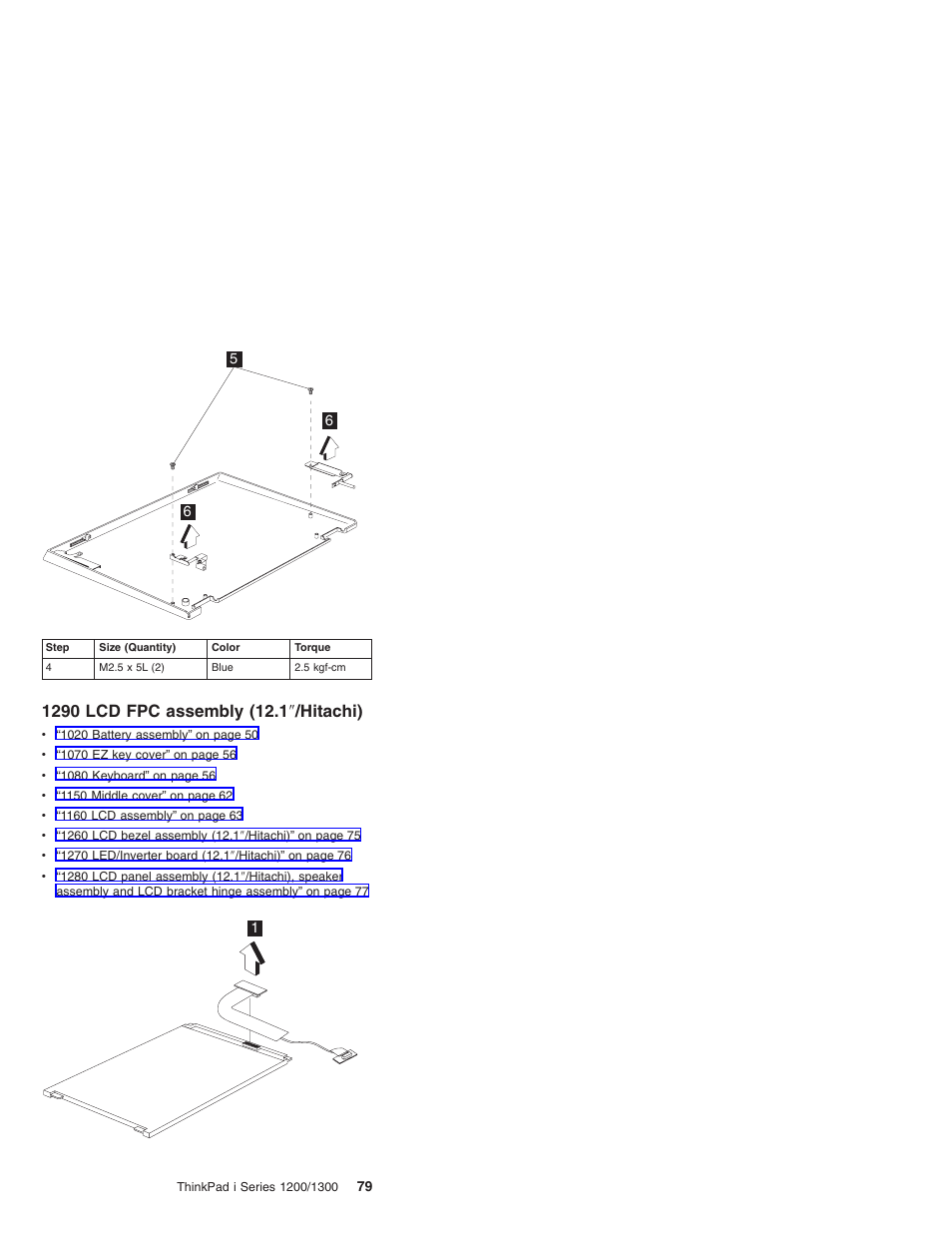 1290 lcd fpc assembly (12.1"/hitachi), 1290 lcd fpc assembly (12.1, Hitachi) | Madge Networks 1200 User Manual | Page 89 / 233