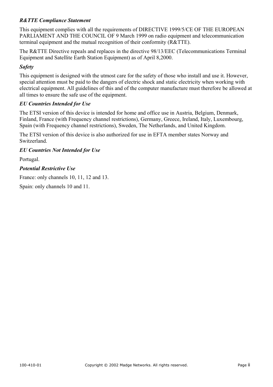 Madge Networks 802.11b (95-31) User Manual | Page 3 / 12